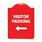 Signmission Designer Series Visitor Parking 1, Red & White Heavy-Gauge Aluminum Sign, 24" x 18", RW-1824-9872 A-DES-RW-1824-9872 - alternate 1